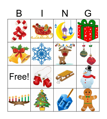 Holiday Bingo Card