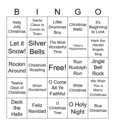 Christmas Bingo Card
