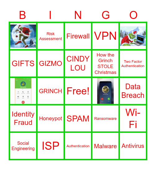 UMA IT Cybersecurity Bingo Card