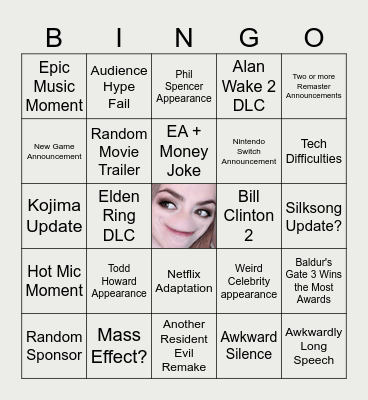 Game Awards Beengo Board Bingo Card