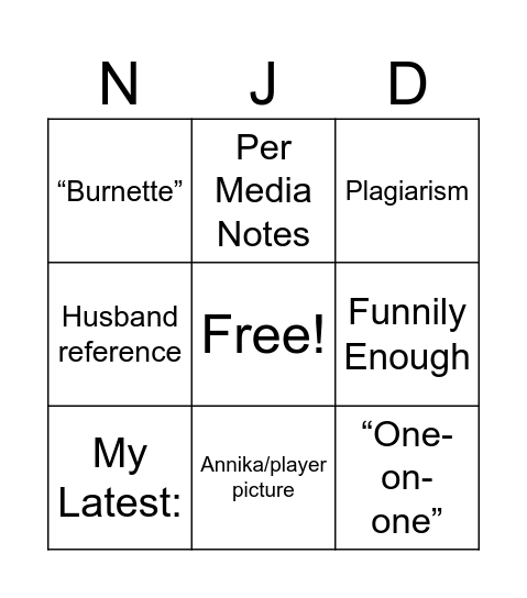 Incompetent Media Bingo! Bingo Card