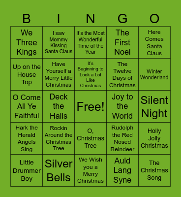 Christmas Bingo Card