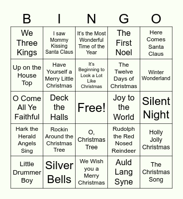 Christmas Bingo Card