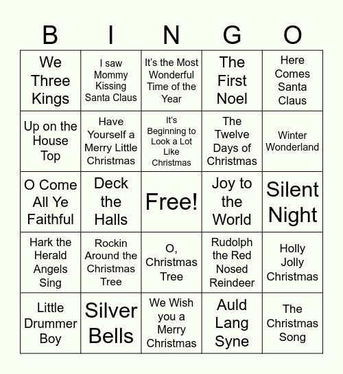 Christmas Bingo Card