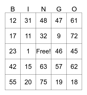 Sharon's Bingo  Bingo Card