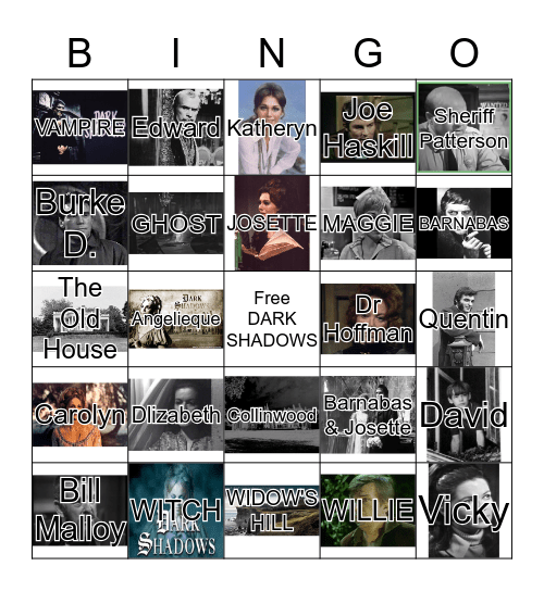 DARK SHADOWS BINGO Card