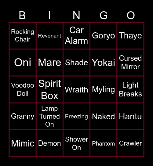 Devz Bingo Card