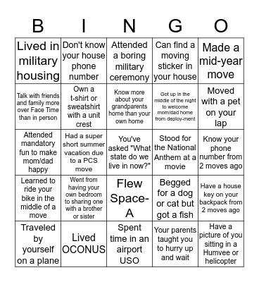 Purple Up!  Bingo Card