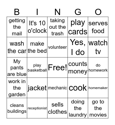 Adult Lit 8-10 Bingo  Bingo Card