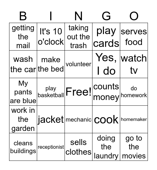 Adult Lit 8-10 Bingo  Bingo Card