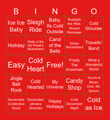 Winter Bingo Card