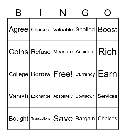 ELA BINGO Card