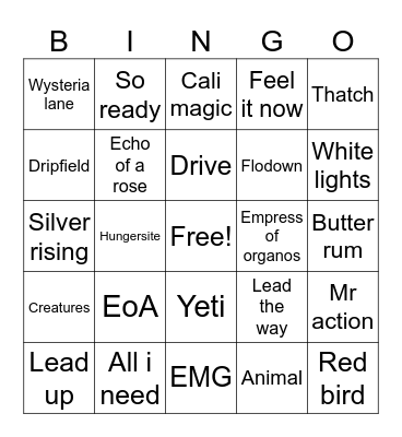 Goosmas party! Bingo Card