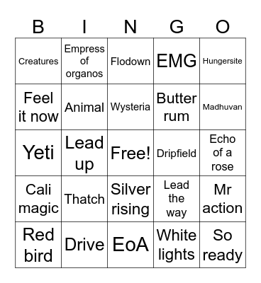 Goosmas party! Bingo Card