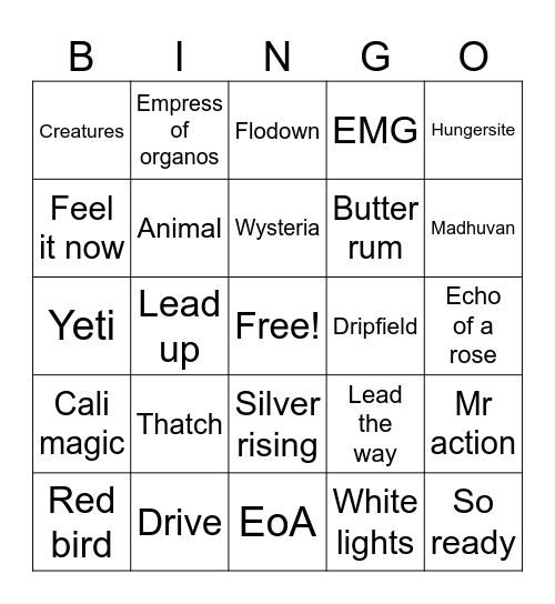 Goosmas party! Bingo Card