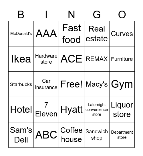 12/7 Bingo Card