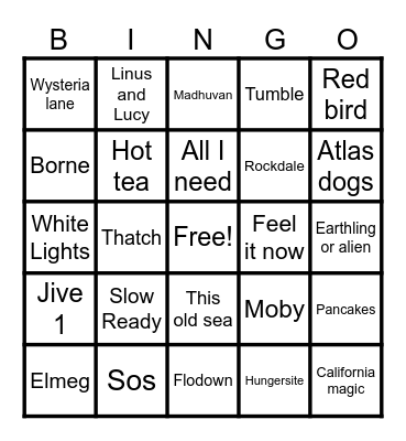 Goosemas 2023 Bingo Card