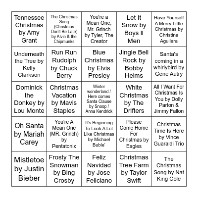 Winter Singo 2023 Bingo Card
