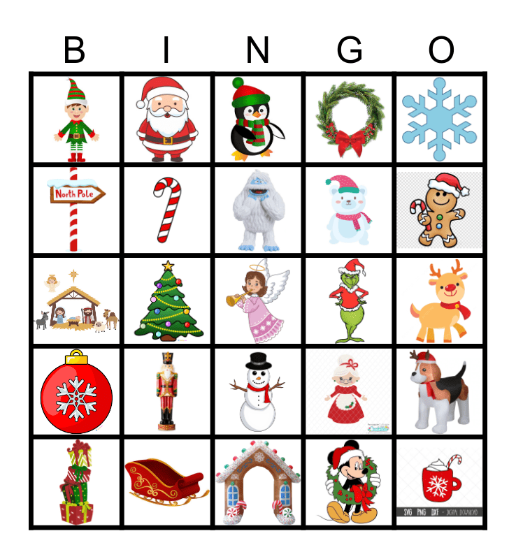 Christmas Bingo Card