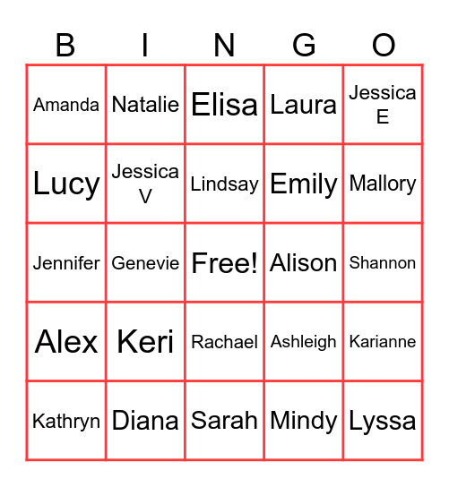 Let's Get Busy Bingo Card