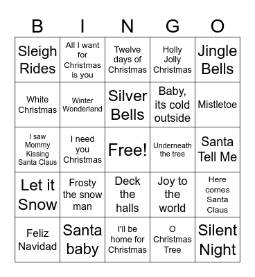 Christmas BINGO! Bingo Card