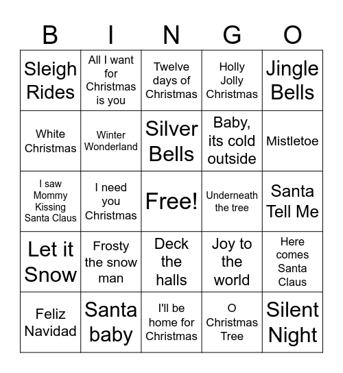 Christmas BINGO! Bingo Card