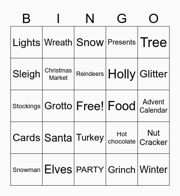 Christmas Bingo Card