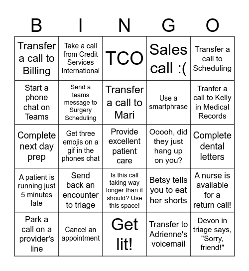 Holiday Bingo for Phones Bingo Card