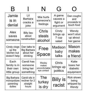 Orlando Bingo Card