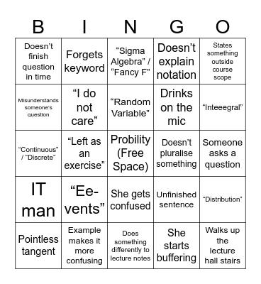 Final Deblingo Bingo Card