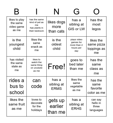Find Someone Who... Bingo Card