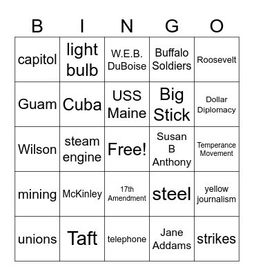 11th Grade Semester Bingo Card