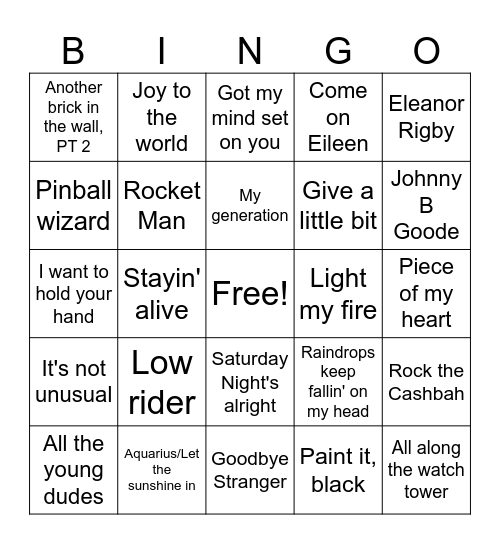 Game 1 4/10 Bingo Card