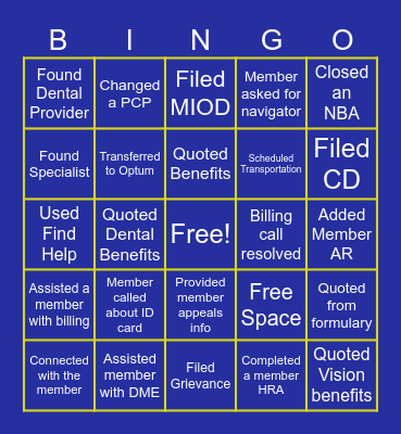 Looping Bingo Card