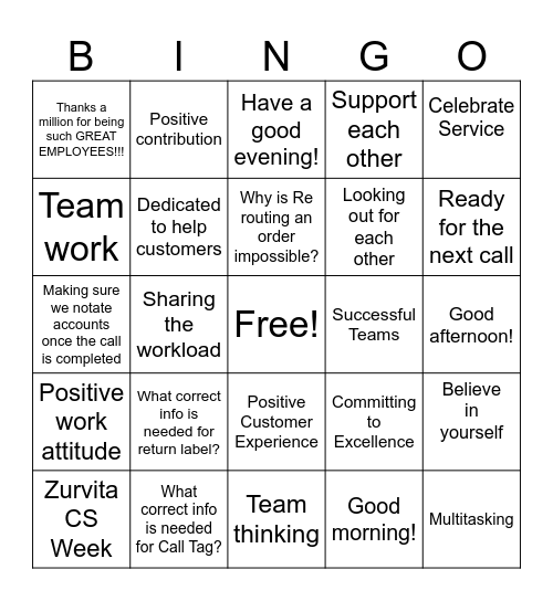 CS Bingo 2 Bingo Card