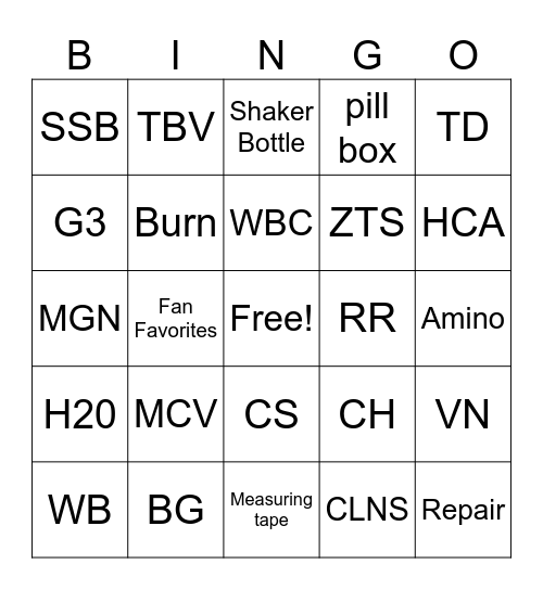 CS Bingo 5 Bingo Card