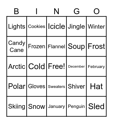 ❄️Winter Bingo Card