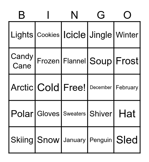 ❄️Winter Bingo Card
