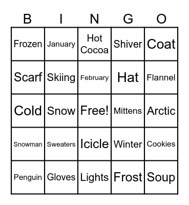 ❄️Winter Bingo Card