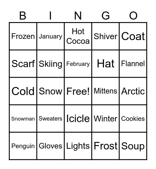 ❄️Winter Bingo Card