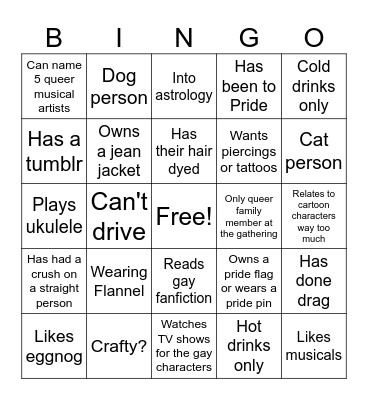 Bingo GSA Style Bingo Card