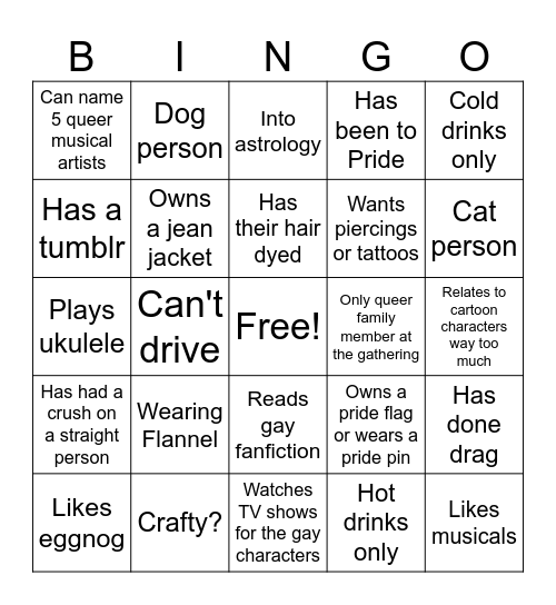 Bingo GSA Style Bingo Card