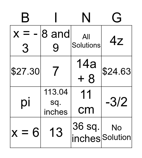 ASPIRE Review Bingo Card