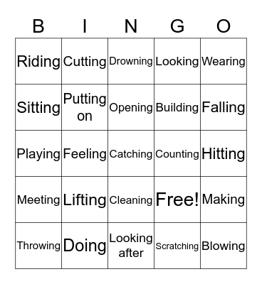 Hobbies and interests Bingo Card