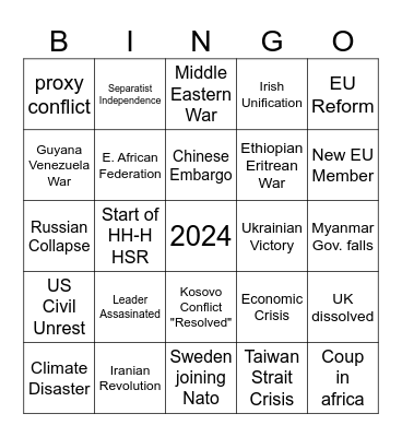 2024 Bingcard Bingo Card