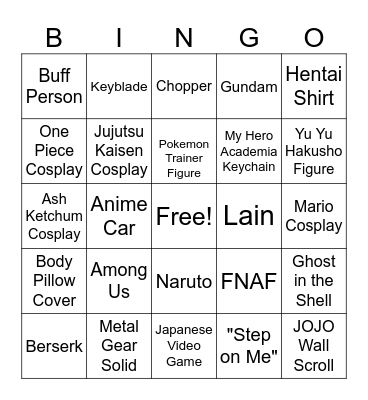 ANIME FRONTIER Bingo Card