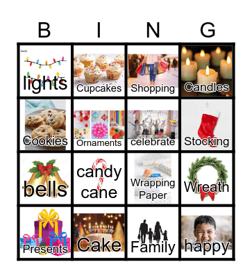 Holidays Bingo Card