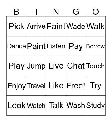 Hobbies and interests Bingo Card