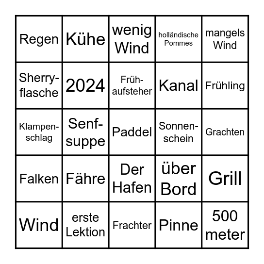 BSG Weihnachtsbingo Card