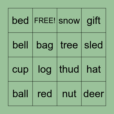 Holiday Bingo Card